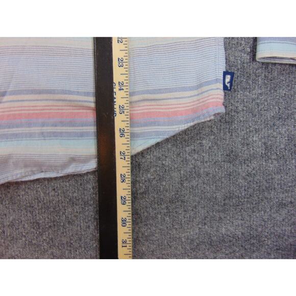 Vineyard Vines Slim Fit Crosby Shirt Mens XL Multicolor Stripe Cotton Linen - Picture 6 of 8
